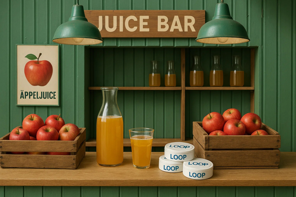 Äppel juice och Loop snus